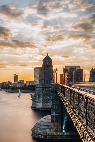 London Circa Setembro 2019 Ponte Brooklyn Sobre Rio Tamisa Noite — Fotografia de Stock