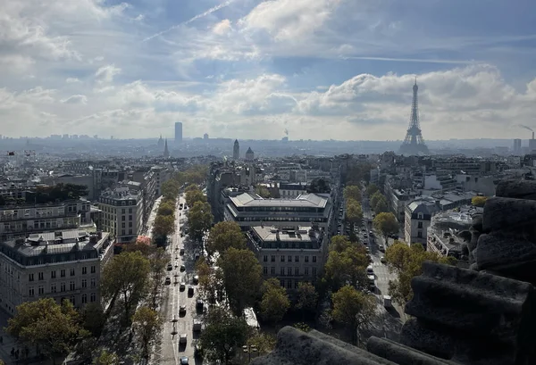 Paris Frankreich September 2019 Blick Auf Den Eiffelturm Zentrum Der — Stockfoto