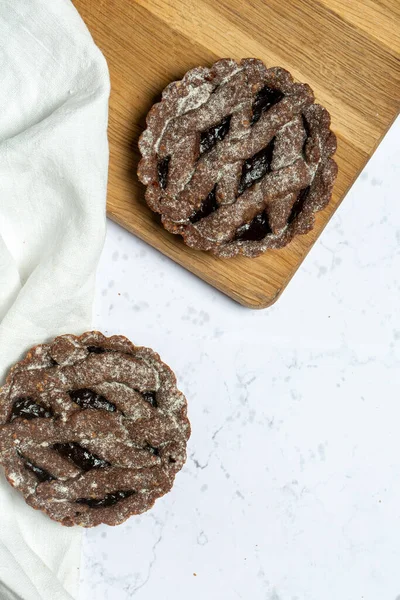 Galletas Caseras Con Chocolate Nueces — Foto de Stock