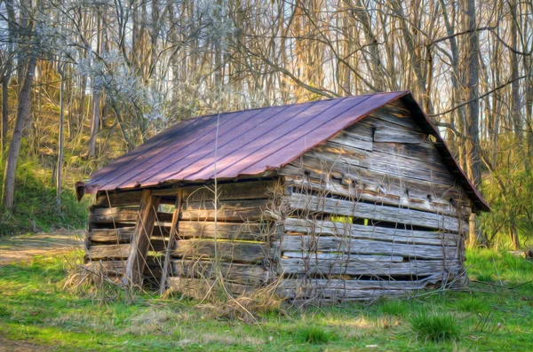 Old Wooden House Forest — Stock Photo, Image