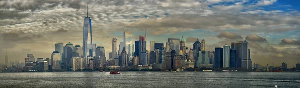 New York Skyline Met Wolkenkrabbers Reflectie — Stockfoto