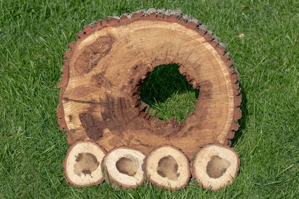 Wood Cut Out Stump — стоковое фото