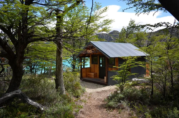 Maison Bois Dans Forêt — Photo