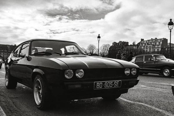 Foto Blanco Negro Coche —  Fotos de Stock