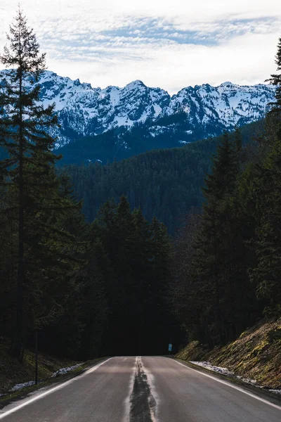 Dağlarda Boş Bir Yol — Stok fotoğraf