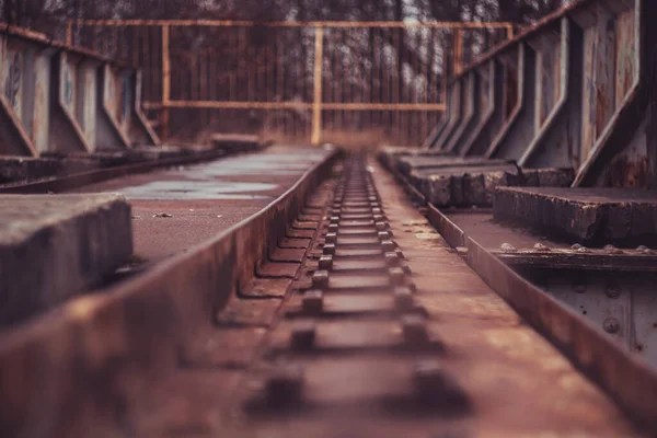 Bahngleise Auf Dem Bahngleis — Stockfoto