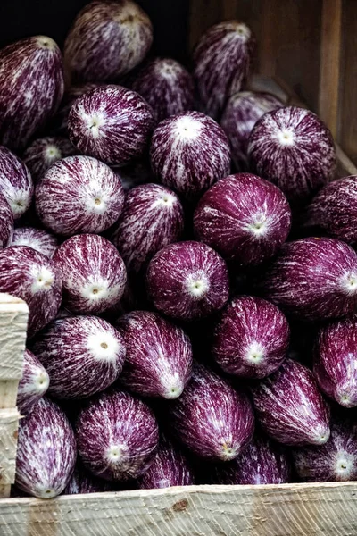 Verduras Orgánicas Frescas Puesto Mercado — Foto de Stock
