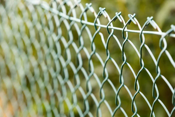 Close Van Een Hek Met Een Net — Stockfoto