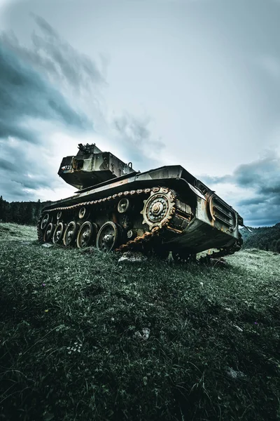 战地军用坦克 — 图库照片