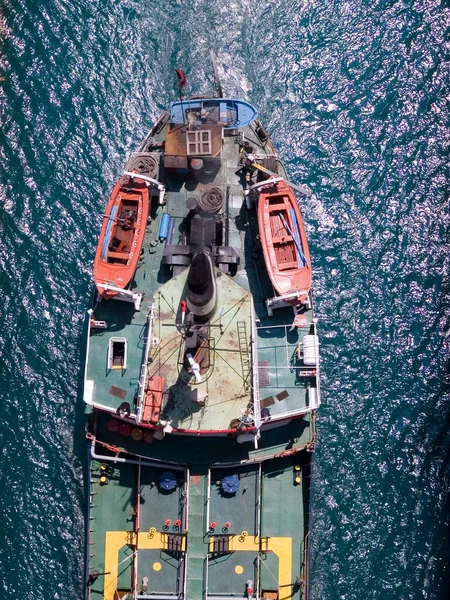 Denizin Geminin Havadan Görünüşü — Stok fotoğraf