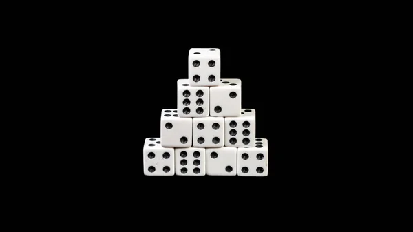 Dice Icon Illustration Isolated Black Background — Stock Photo, Image