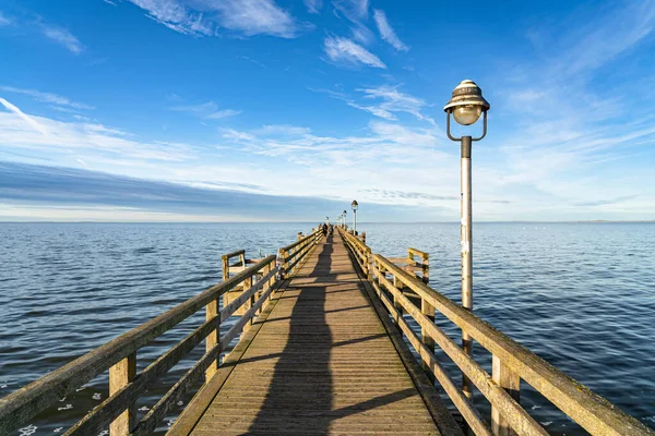 Jetée Bois Sur Côte Maritime — Photo