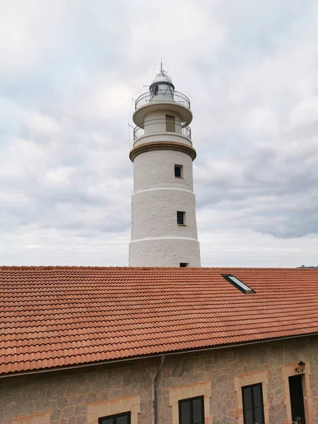 Phare Dans Ville Mer Méditerranée — Photo