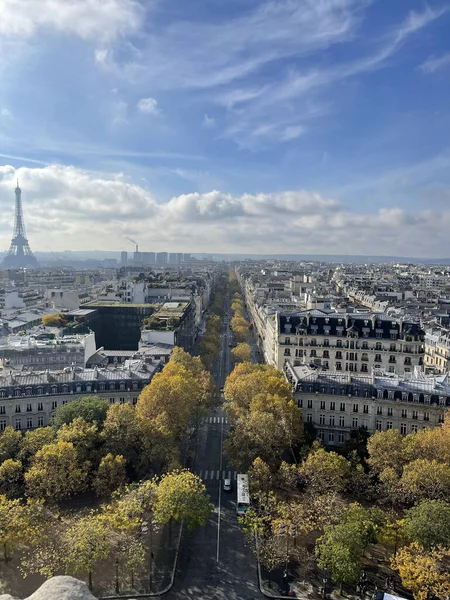 Paris France Septembre 2019 Vue Sur Tour Eiffel Jour Automne — Photo