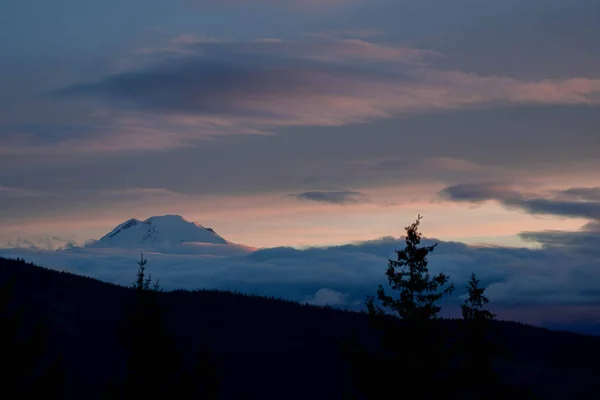 Vacker Solnedgång Bergen — Stockfoto