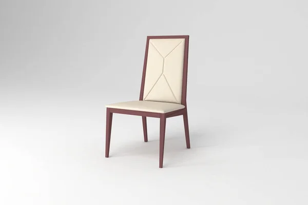 白を基調としたモダンな椅子 3Dレンダリング — ストック写真