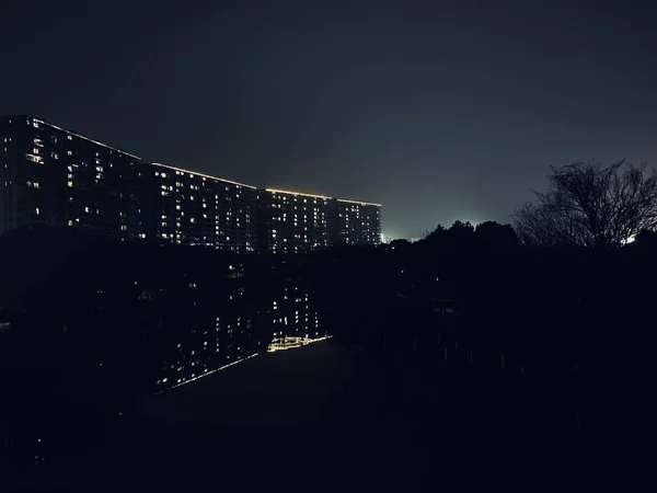 Nachtsicht Auf Die Stadt — Stockfoto