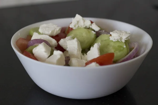 Ensalada Con Queso Feta Mozzarella —  Fotos de Stock