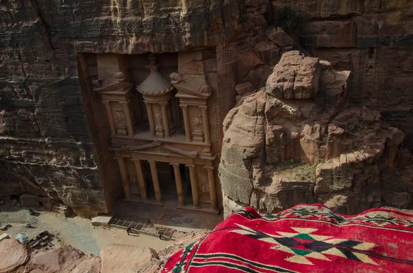 Ruiny Starobylého Města Petra Jordan — Stock fotografie