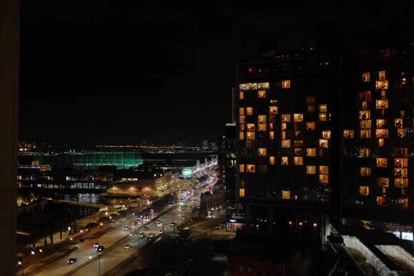 Barselona Şehrinin Gece Manzarası — Stok fotoğraf
