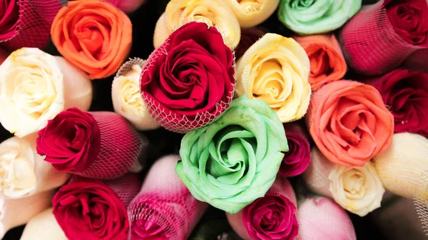 Belas Rosas Buquê — Fotografia de Stock