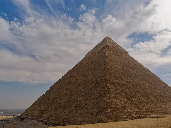 Die Pyramiden Von Giza Der Wüste — Stockfoto