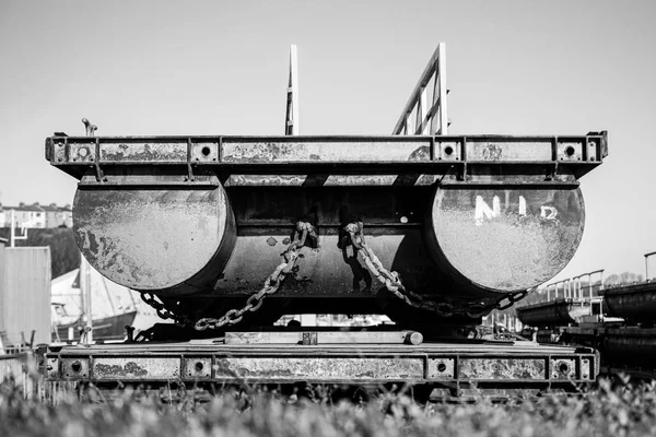 Velha Locomotiva Vapor Ferrovia — Fotografia de Stock
