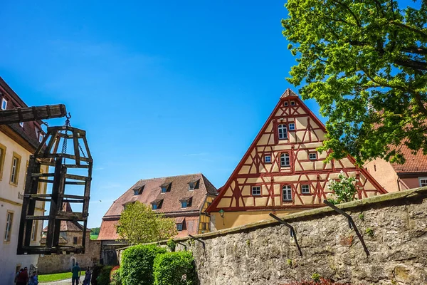 Stary Dom Mieście Rotenburg Der Tauber Bawaria Niemcy — Zdjęcie stockowe