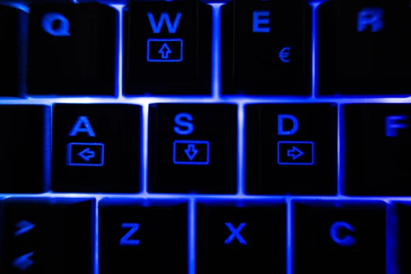 Gros Plan Clavier Avec Une Touche — Photo