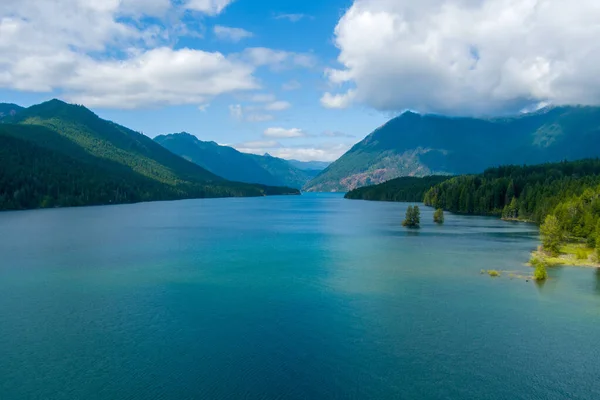 Bella Vista Sul Lago Montagna — Foto Stock