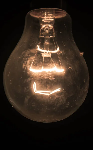 Light Bulb Black Background — Stock Photo, Image