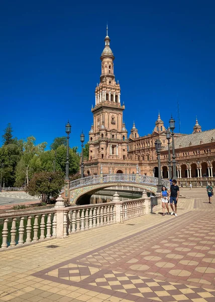 Seville Spanje Mei 2018 Plaza Espana Sevilla Andalusia Catalonia Andalucia — Stockfoto