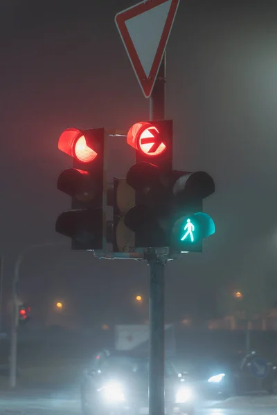 Verkeerslichtlamp Straat — Stockfoto