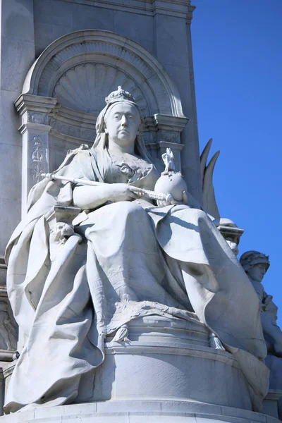 Posąg Króla Królowej Miasta Madryt Hiszpania — Zdjęcie stockowe