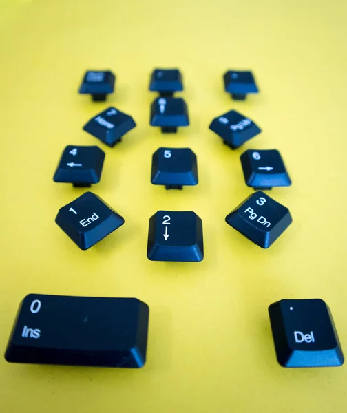 Закрыть Кнопки Игрушечной Клавиатуры — стоковое фото