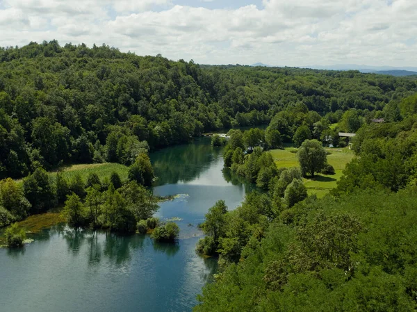 Hermosa Vista Del Río Bosque —  Fotos de Stock