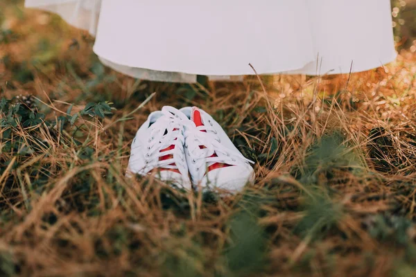 Обувь Траве — стоковое фото
