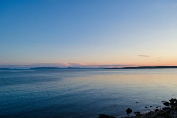 Vacker Solnedgång Över Havet — Stockfoto