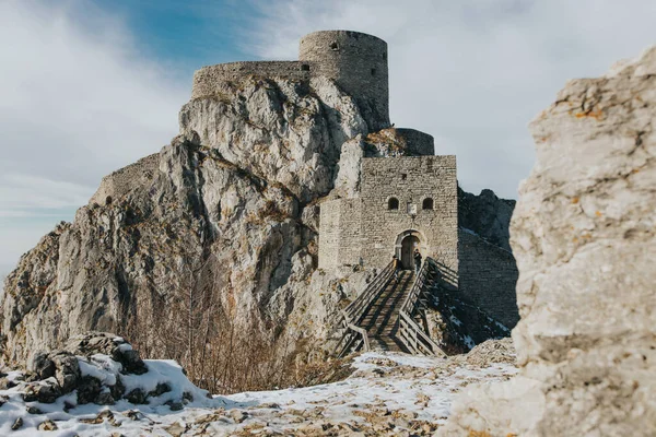 Rovine Della Fortezza Dell Antica Città Dello Stato Del Paesaggio — Foto Stock