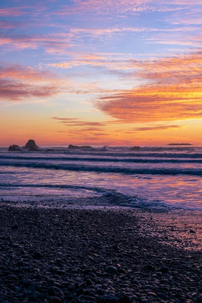 Belo Pôr Sol Sobre Mar — Fotografia de Stock