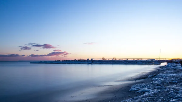 Hermoso Atardecer Sobre Mar —  Fotos de Stock