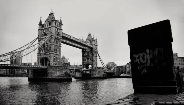 Torn Bro Och Flod Thames London — Stockfoto