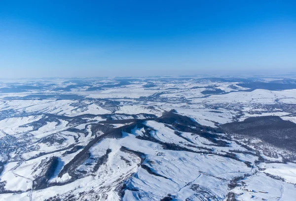 Vue Aérienne Sur Les Montagnes Hiver — Photo