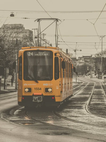 Gammal Spårvagn Staden — Stockfoto