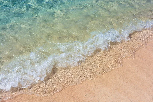 Deniz Dalgaları Kumsalda Kum — Stok fotoğraf