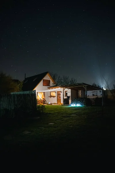 Nachtansicht Des Dorfes — Stockfoto