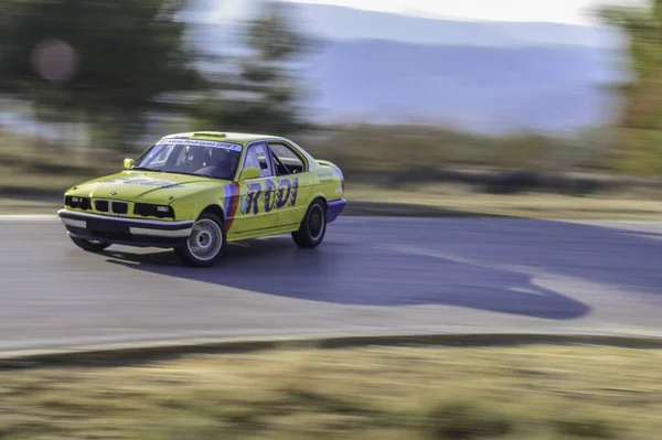 Drift Závodní Bmw Auto Akci Závodní Dráze — Stock fotografie