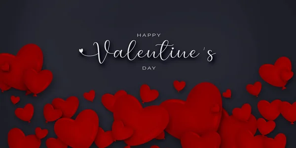 Valentines Day Background Hearts Text Illustration — Stock Photo, Image