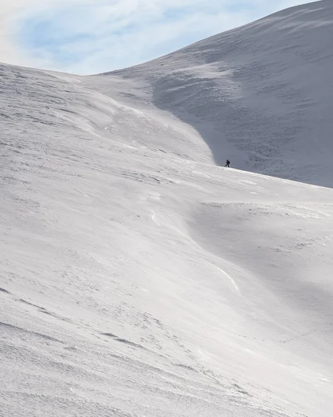 Paysage Hivernal Avec Montagnes Enneigées — Photo