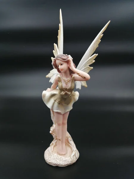 Angel Figurine Wings Bow — Stock Photo, Image